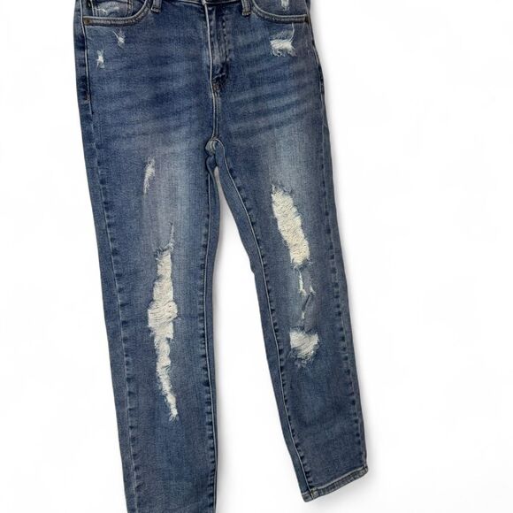 Judy Blue Relaxed Fit Distressed Jeans Size 5/27 - Picture 2 of 5